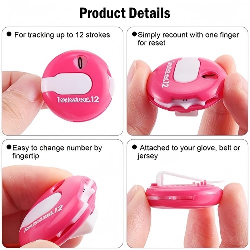 Frienda 6 Pack Golf Stroke Counter Clicker, Mini Score Counter,