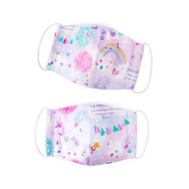 マスク 女の子 抗菌 2枚セット 洗える 立体 布 ユニコーンファンタジー カラフルキャンディスタイル N5331702