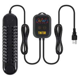 Submersible Aquarium Heater, 800W/1200W fish tank heater, double tube heating, rapid heating and energy saving, LED digital temperature controller, suitable for sea water and fresh water(1200W)
