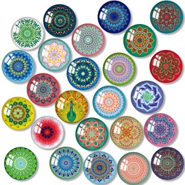 MORCART Fridge Magnets, Magnets for Magnetic Board, Pack of 30 Magnets Fridge Funny Mandala Magnets for Whiteboard, Kitchen, Iron Lockers, Office Accessories, Toddlers and Adults