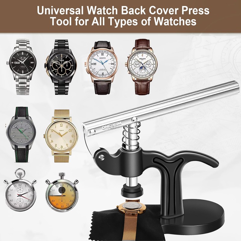 ONEBOM Watch Press Tool Set, Watch Repair Kit Professional with