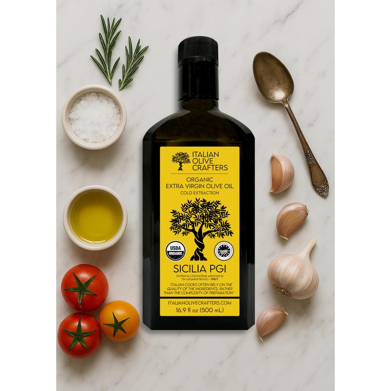 Italian Olive Crafters, Polyphenol Rich Organic Extra Virgin Olive Oil,