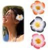 Mezrkuwr 3 Pieces Hawaiian Flower Hair Clips for Women, Plumeria