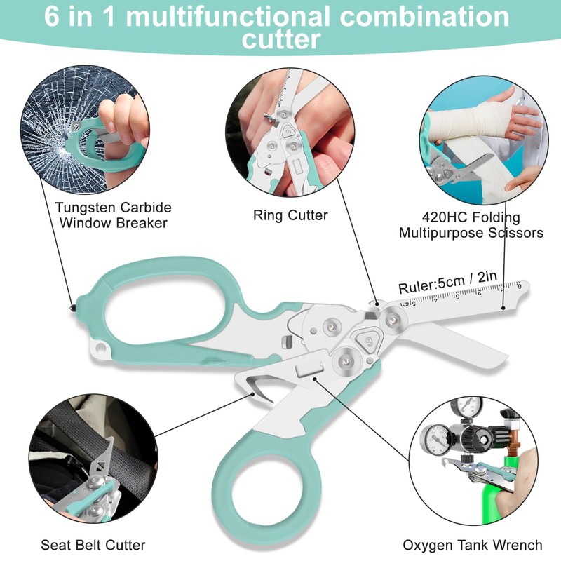 Lemasa 6-in-1 trauma shears - emergency responders, outdoor emergencies, medical