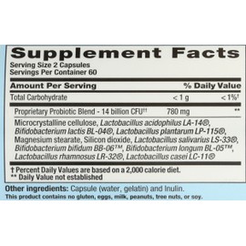 Nutrition Now PB8 Acidophilus Probiotic, Gluten Free, 120 Capsules (Pack of 1)
