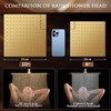 10" Gold Shower Head with Handheld, 5 Spray Handheld with