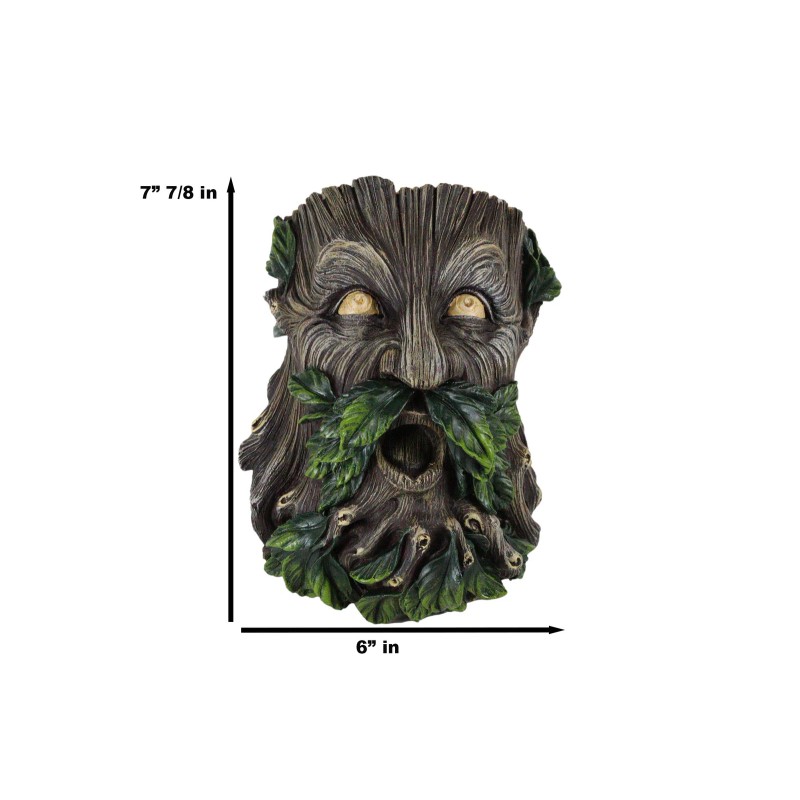Ebros Gift Whispering Willows Evergreen Greenman Wall Hanging Planter 8"