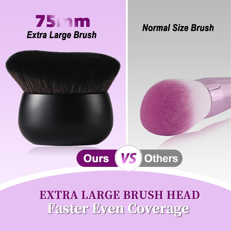 Extra Large Body Makeup Brush for Self Tanner, 75mm Leg