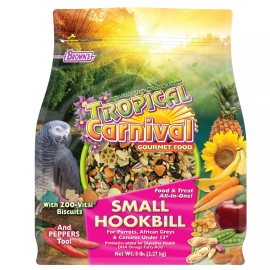 Tropical Carnival Gourmet Bird Food for Parrots African Greys and Conures 5lb