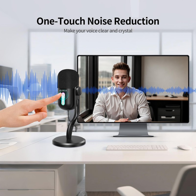 TOALLIN CM60 - USB Condenser Microphone for Recording, Streaming, Podcasting,
