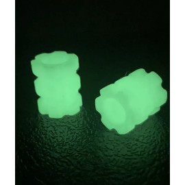 Eroberts Green Glow Textured Knife Bead, Lanyard Bead, 2 Pack, EDC, Glow In The Dark