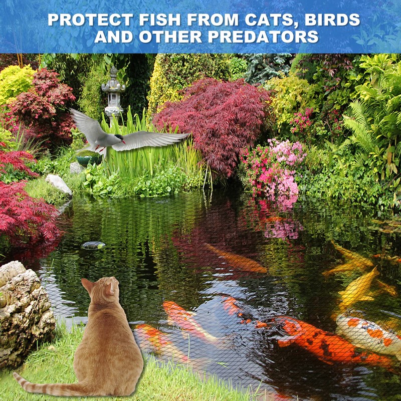 BUZIFU Pond Netting, 15 x 20FT Heavy Duty Pond Net