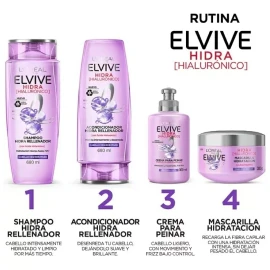 L'Oréal Paris Shampoo, Acondicionador Hidratante Cabello Seco + Tratamient