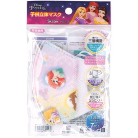スケーター(Skater) 三層構造 不織布 立体 マスク 子供用 7枚 ディズニー プリンセス MSKS3N-A