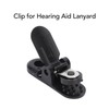 20pcs Hearing Aid Lanyard Clip Black ABS Clip Replacement Accessory