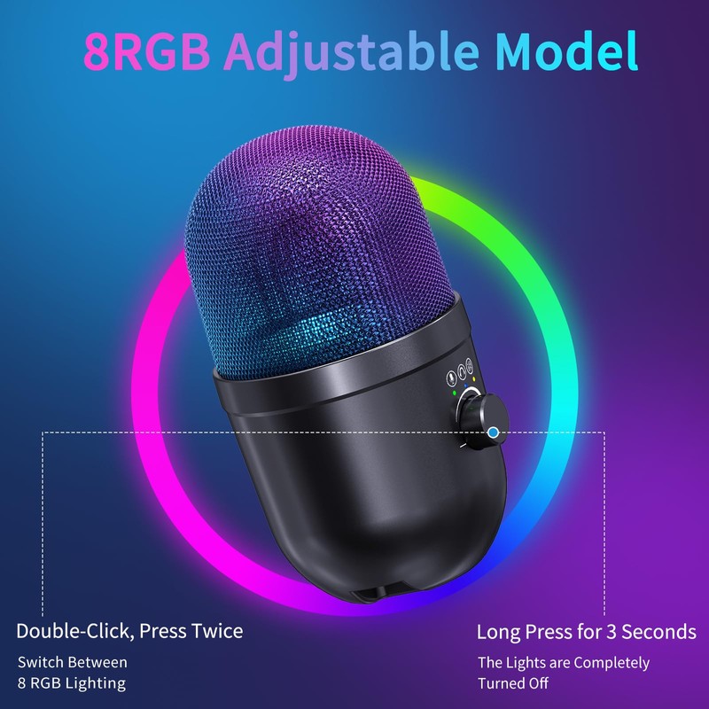 USB Microphone for Gaming PC ,Computer microphone for Desktop &
