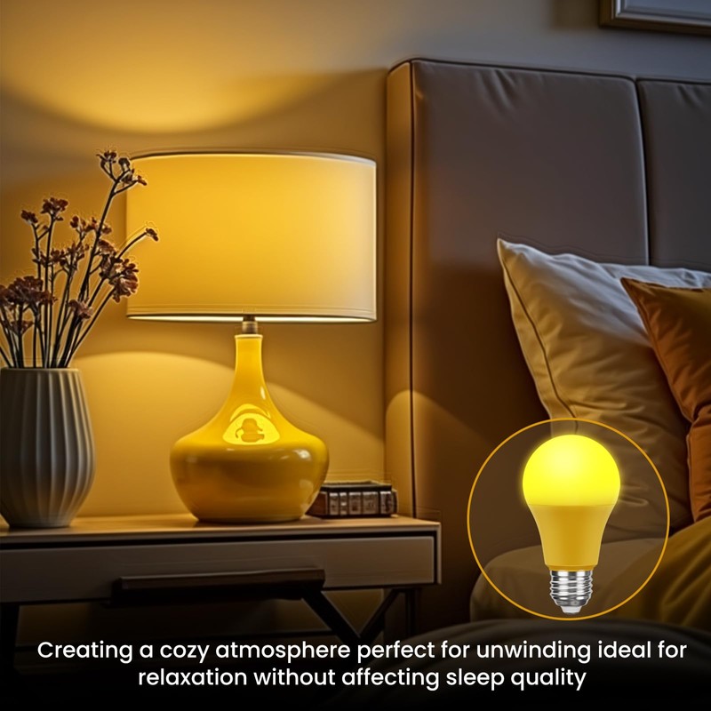 Roche Jaune Bug Light Bulbs, Yellow Bug Lights for Outside,