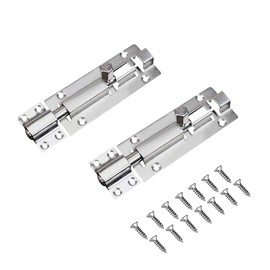Lician 2 Pcs Door Bolt Sliding Latch Stainless Steel Slide Lock 4 Inches Window Barrel Bolts