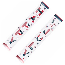 GRIRIW 1 Pair Independence Day Door Banner of July Decoration Pendant for Porch Entryway Garden Easy to Hang Celebrate American Patriotism