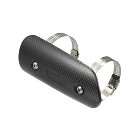 TUCKBOLD Muffler Heat Guard with Clamp/Exhaust Pipe Head Shield Cover for Motorcycle/Heat Insulation Carbon Fiber 145x62mm / 1 Set Black Automotive Parts