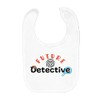 Baby Bib Organic Cotton Future Detective Detective Work Movies, White