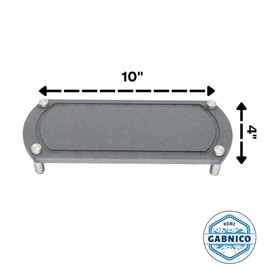 GABNICO Home Sink Caddy - Water Absorbing Stone Tray for Sink - Stainless Steel Feet - Fast-Drying Stone Sink Tray for Kitchen Counter (Grey, 10"X4")