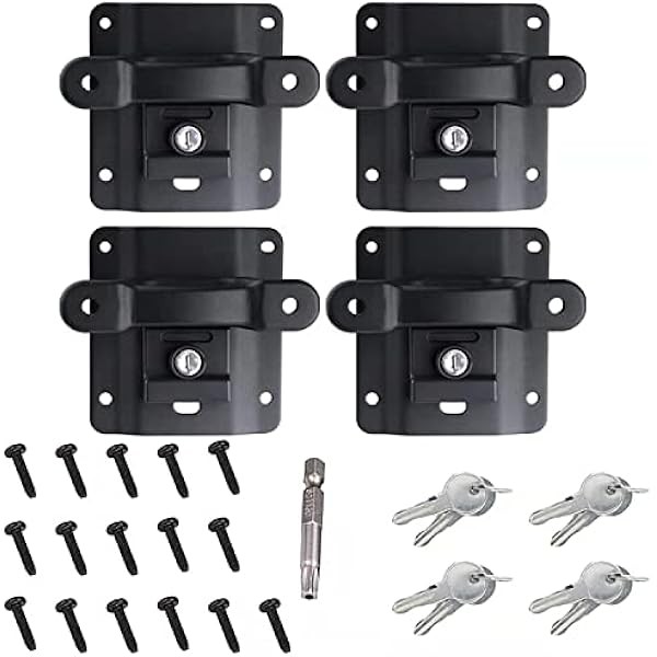 Boxlink 4 Pack Tie Down Anchors Cleats with Tie Down