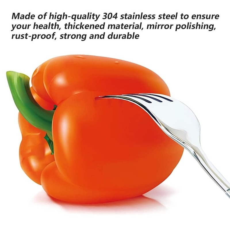 Stainless Steel Dinner Fork, Food-Grade BBQ Forks Silverware, Telescopic Extendable