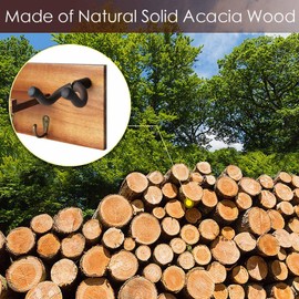 SNIGJAT Guitar Wall Mount with Rotatable Hook, Wood Guitar Hanger with Shelf and Pick Holder, Wall Stand Rack for Acoustic, Electric, Bass