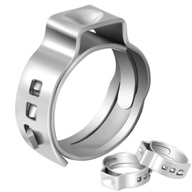 GUOFIS 100 Pack 3/4 Inch Pex Cinch Clamp Rings,Premium 304 Stainless Steel PEX Crimp Ring,Pex Fitting Clamps Pinch Ring for PEX Tubing Pipe Fittings Connection