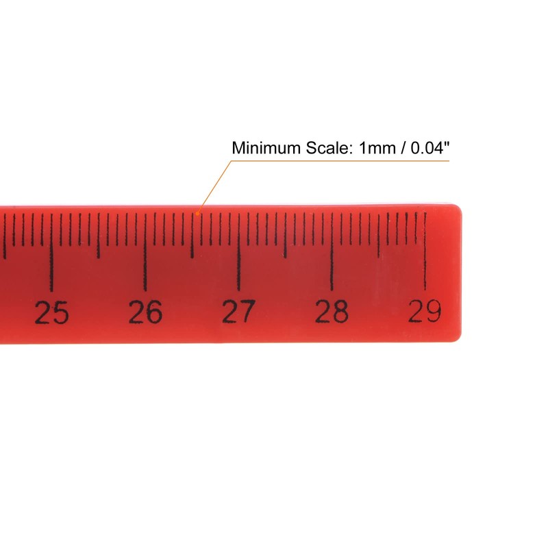 sourcing map 3pcs Whiteboard Magnetic Ruler 29cm Metric Blackboard Straight
