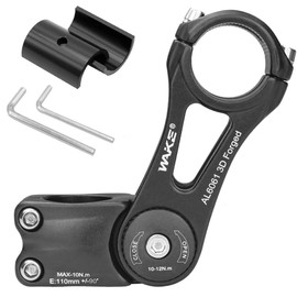 CYSKY Bicycle Stem Universal 31.8 mm and 25.4 mm Adjustable ± 90 Degree 90 mm 110 mm 145 mm MTB Stem Bicycle Stem Riser Short Handlebar Stem for Mountain Bike Road Bike BMX City Bike Bicycle (110 mm)