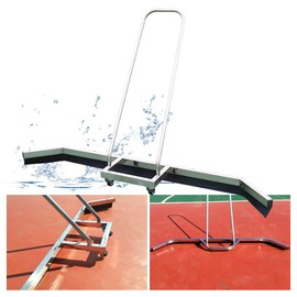 Sport Court Squeegee, Tennis Court Squeegee Heavy Duty Surface Water Wiper Dew Broom Water Remover, Stainless Steel, Silver
