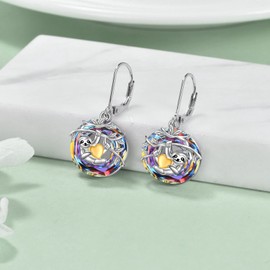 Sloth Gifts Earrings Sterling Silver Leverback Sloth Dangle Earrings Sloth Jewellery for Women Girls Gifts, Silver, Not known.