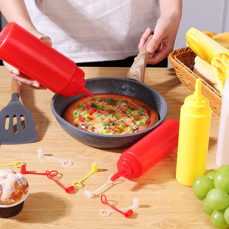 CHENGU 24 Pieces Squeeze Bottle Caps with Twist on Cap