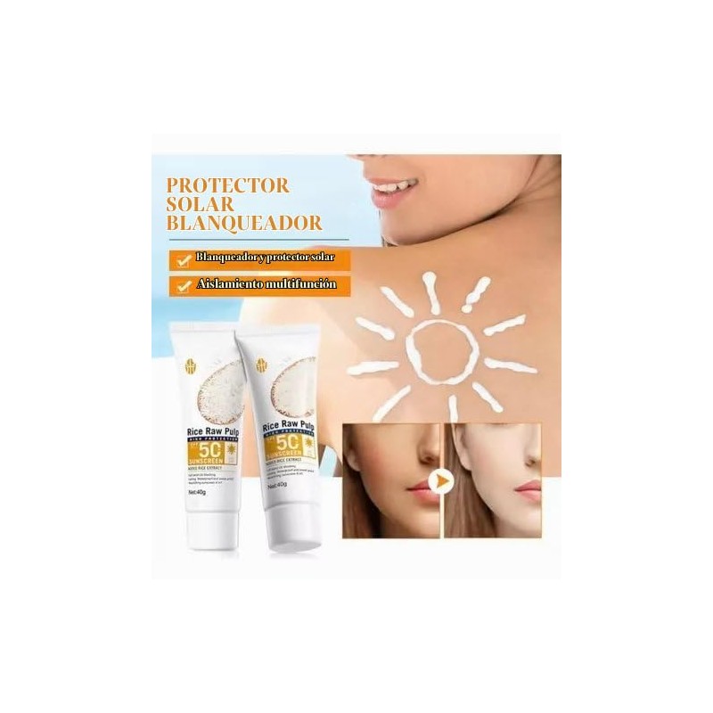 Gen?rico Protector Solar con Extracto de Arroz, Spf 50+, Blanqueador