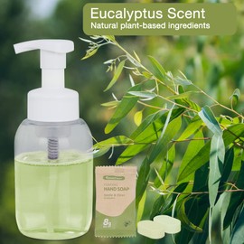 Foaming Hand Soap Tablet Refills-12 Pack Zero Waste Hand Wash Tablets-Makes 12x 8 fl oz Bottles of Soap(96fl oz of Liquid)-Eco Friendly Products&Cleaning Supplies-Eucalyptus Scented