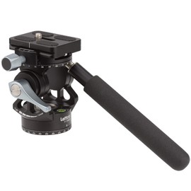 LEFTFOTO Dual Panoramic Tripod Liquid Head, Mini Pan Tilt Head, Tripod Liquid Pull Head with Arca Swiss Quick Release Plate and Grip for Compact Video Cameras and DSLR Cameras