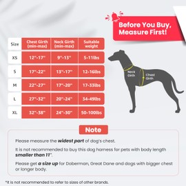 Pawaii Dog Harness for Large Dogs, Dog Harness with Pet ID Tag, No Choke Dog Harness, Adjustable Soft Padded Pet Vest with Easy Control Handle