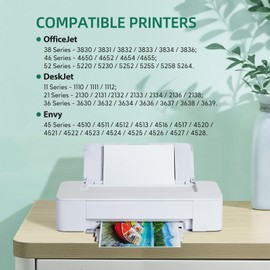 KOTANG Remanufactured 63XL Ink Cartridge Replacement for Office Jet 3830 4650 4655 5255 5258 5200 Envy 4510 4520 Desk Jet 1110 3630 (Black, Tri-Color, 2-Pack)