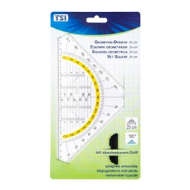 TSI TSI Geodreieck 25 cm mit abnehmbarer Griff, Art. Nr. 46322