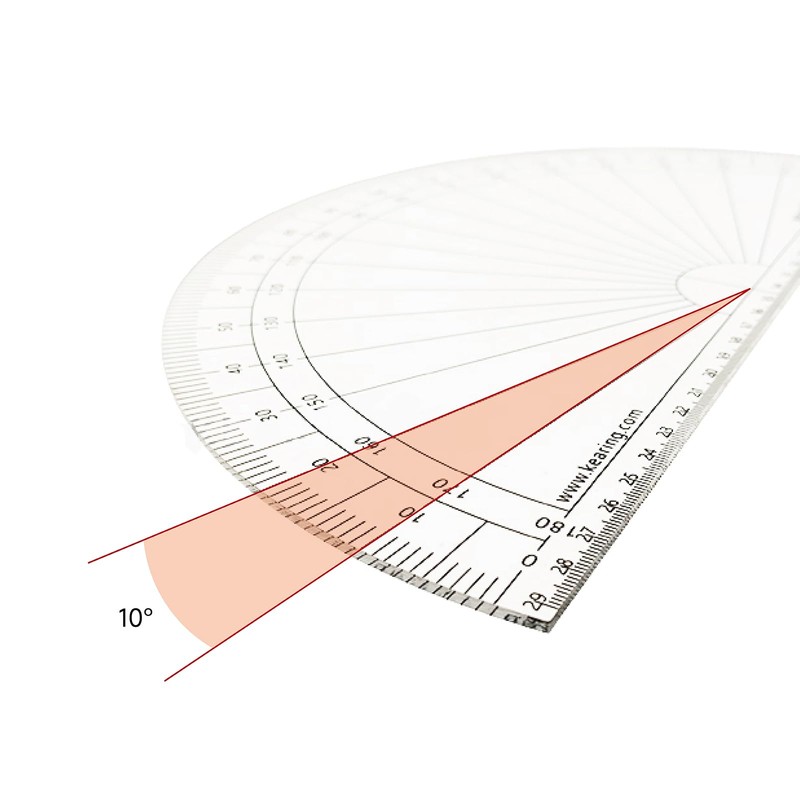 Kearing Large 30cm Clear Protractor for School, Woodworking, Office Supplies,