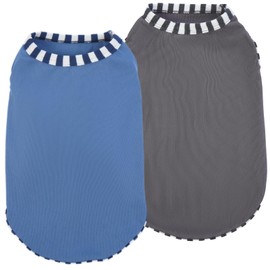 IKIPUKO 2 Pack Large Dog Shirt Sleeveless Dog Vest Dog Tshirts Soft Dog Clothes Dog Sweatshirt Breathable Dog Pullover Lightweight Dog Tank Top for Large Dogs Boy Girl, Labrador, Husky,Greyblue 3XL