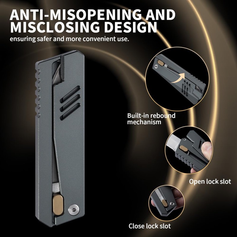 XXOK Pocket Folding Knife Multi functional EDC Aluminum Practical Lightweight