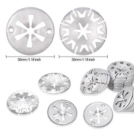 Pack of 40 Clamping Discs Heat Protection Plate, Metal Starlock Safety Washers, Manganese Steel Safety Washers for Attaching Clips and Heat Shields Under the Hood Suitable for Various Cars