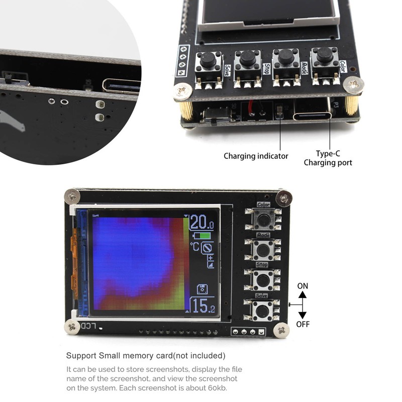 Thermal Imager AMG883 Infrared Thermal Imaging Camera with 1.6in TFT