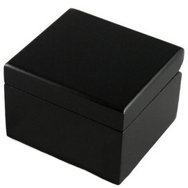 Wind-Up Wooden Music Box with Gold-Plating Movement in,Love Story,Black