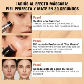 Base De Maquillaje En Barra Correctora Duradera Con Brocha                                                                                            
