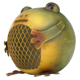 Tooarts Frog Coin Bank Animal Piggy Bank Iron Piggy Bank Bedroom Decor Children’s Gift