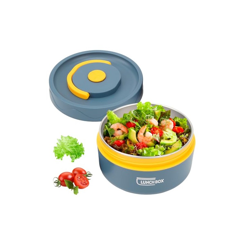 Contenedor de Almuerzo Aislado 420 ml 304 Caja Térmica Redonda
